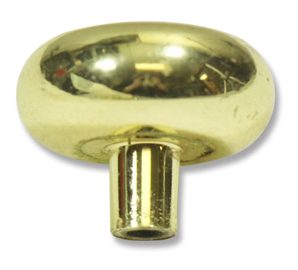 Vintage 1.25 In. Polished Brass Drawer Cabinet Knob 5 Vintage 1.25 In. Polished Brass Drawer Cabinet Knob - Image 3