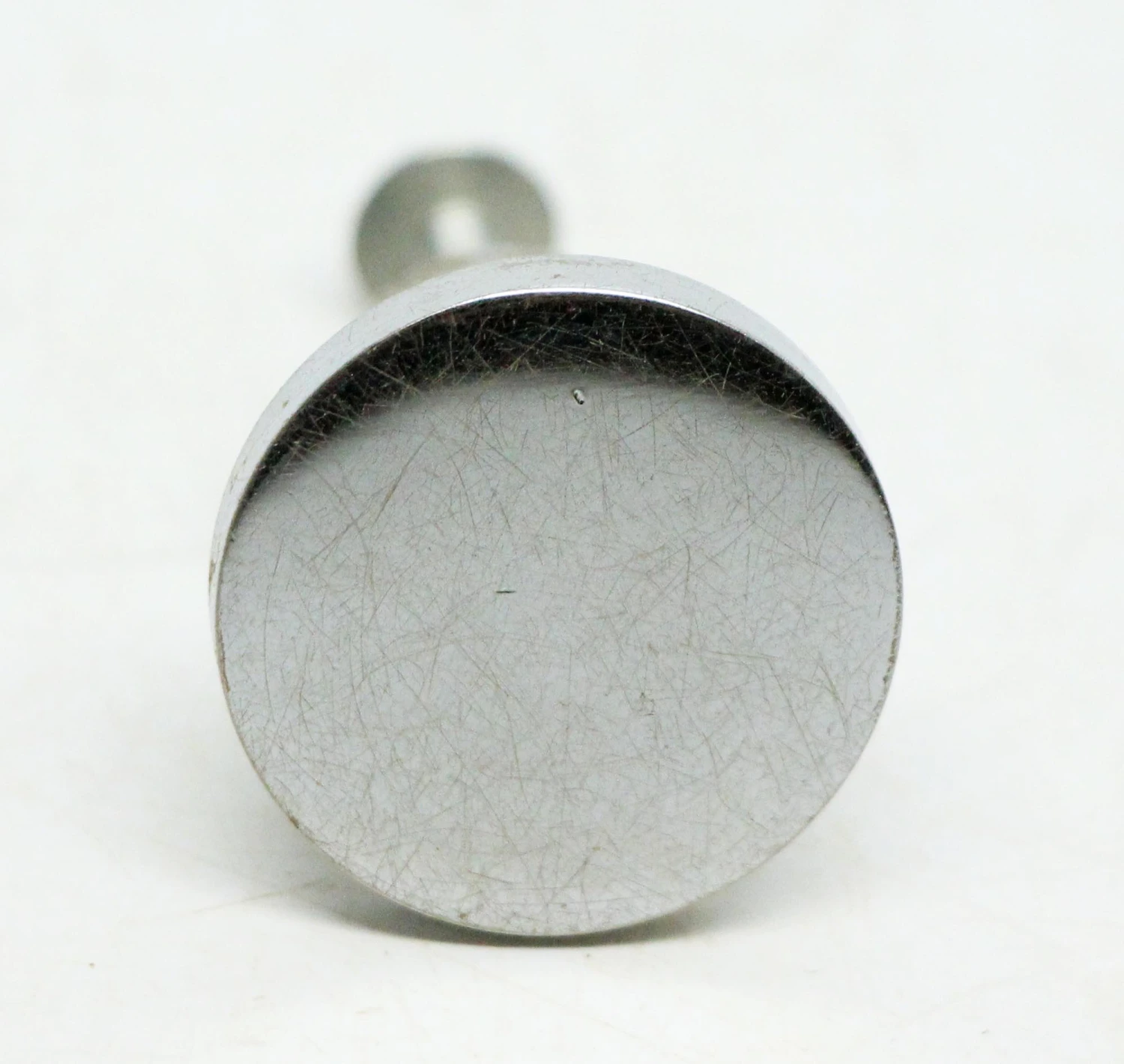 Pair Of Flat 1.125 In. Round Chrome Drawer Cabinet Knobs 5 Pair Of Flat 1.125 In. Round Chrome Drawer Cabinet Knobs - Image 3