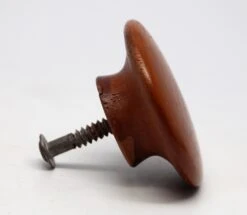 Vintage Warm Red Tone Wood Round Drawer Cabinet Knob 8 Vintage Warm Red Tone Wood Round Drawer Cabinet Knob -OGT Sale Store cabinet furniture knobs for sale n258263