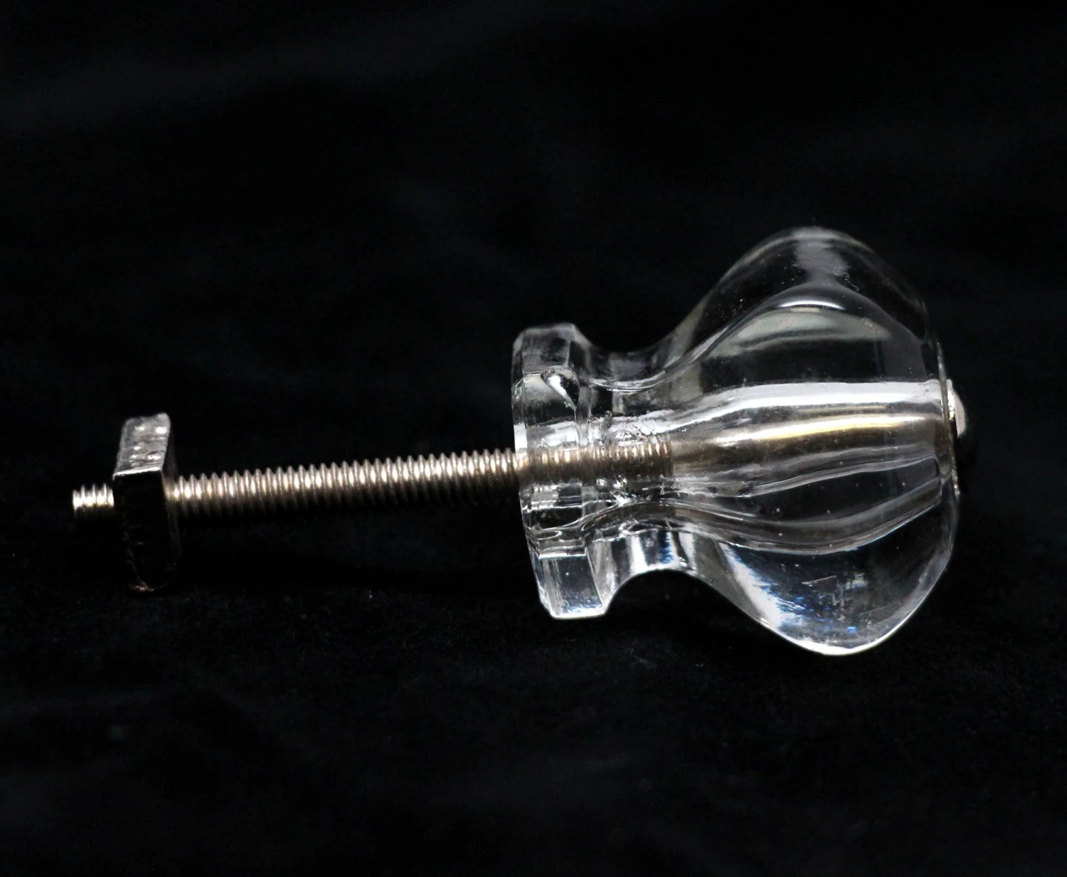 Vintage 1.25 In. Clear Glass Cabinet Drawer Knob 5 Vintage 1.25 In. Clear Glass Cabinet Drawer Knob - Image 3