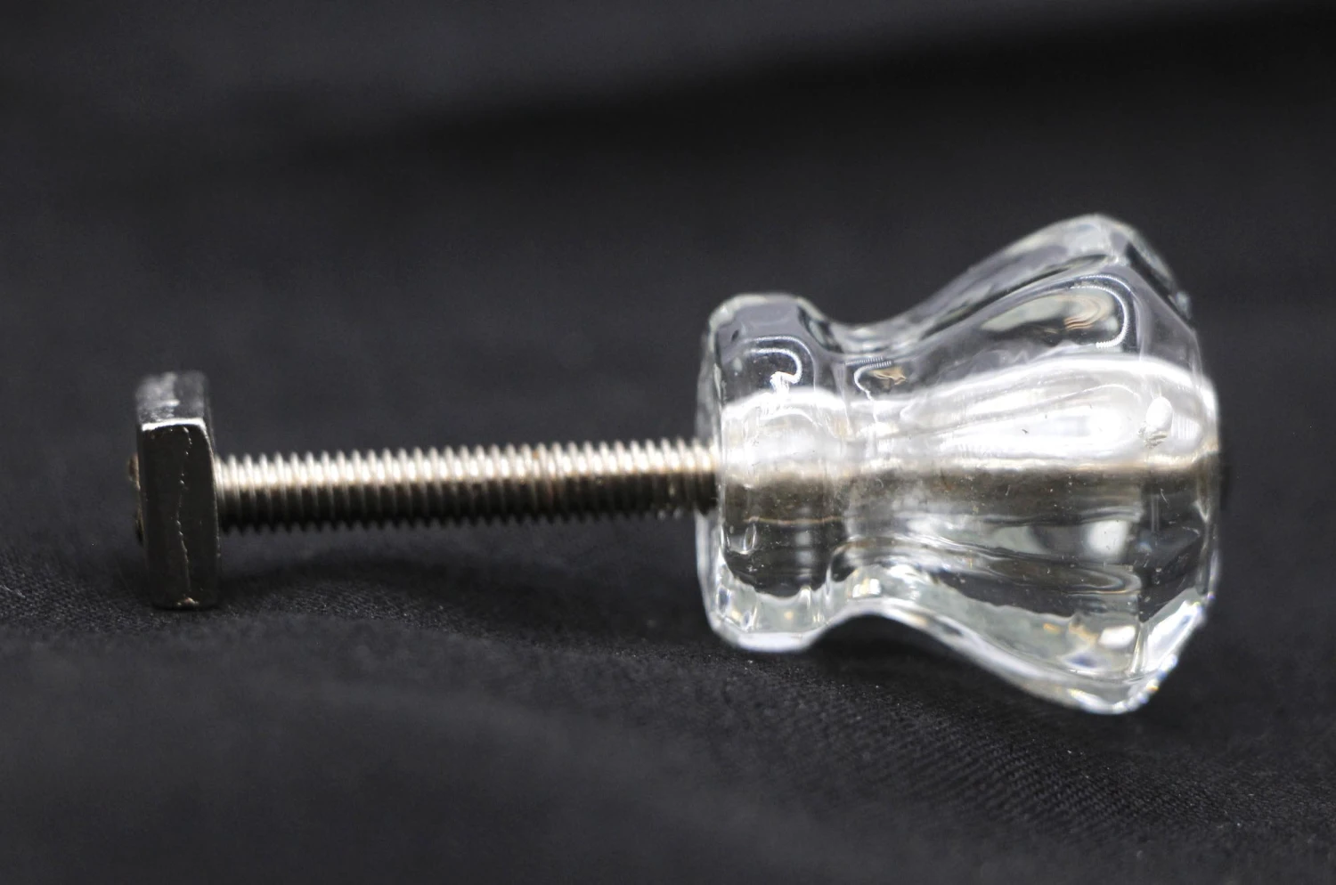 Vintage 1 In. Faceted Glass Drawer Cabinet Knob 5 Vintage 1 In. Faceted Glass Drawer Cabinet Knob - Image 3