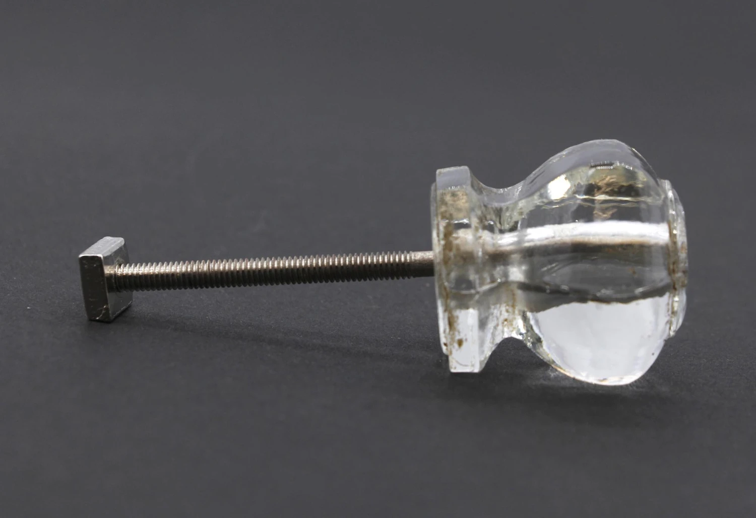 Vintage 1.375 In. Hexagon Glass Drawer Cabinet Knob 5 Vintage 1.375 In. Hexagon Glass Drawer Cabinet Knob - Image 3