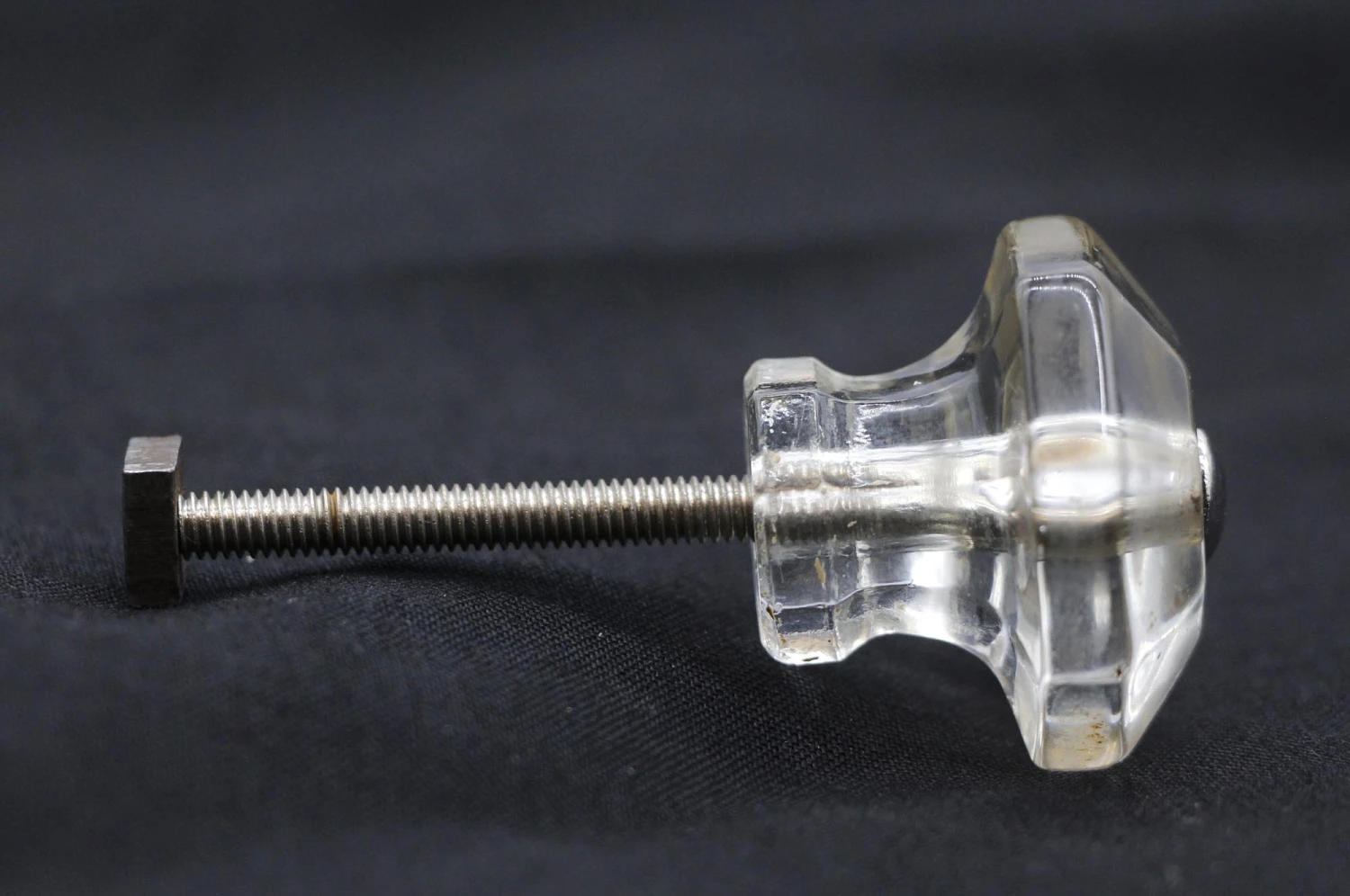 1.5 In. Vintage Octagon Clear Glass Drawer Cabinet Knob 5 1.5 In. Vintage Octagon Clear Glass Drawer Cabinet Knob - Image 3