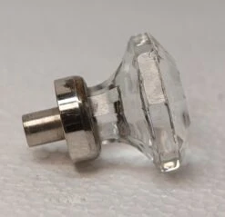 1.25 In. Vintage Clear Glass Octagon Cabinet Knob -OGT Sale Store cabinet furniture knobs for sale p258993
