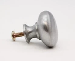 Modern 1.25 In. Round Brushed Steel Drawer Cabinet Knob 8 Modern 1.25 In. Round Brushed Steel Drawer Cabinet Knob -OGT Sale Store cabinet furniture knobs for sale p270312