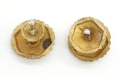 Pair Of Vintage 2.25 In. Hexagon Scalloped Brass Cabinet Drawer Knobs 8 Pair Of Vintage 2.25 In. Hexagon Scalloped Brass Cabinet Drawer Knobs -OGT Sale Store cabinet furniture knobs for sale q284424