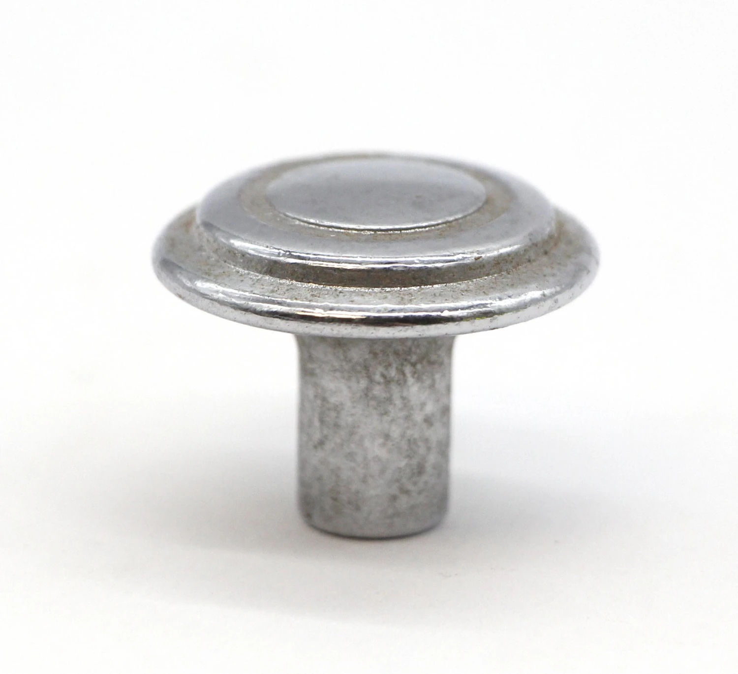 Vintage 1 In. Nickeled Brass Concentric Cabinet Drawer Knobs 5 Vintage 1 In. Nickeled Brass Concentric Cabinet Drawer Knobs - Image 3