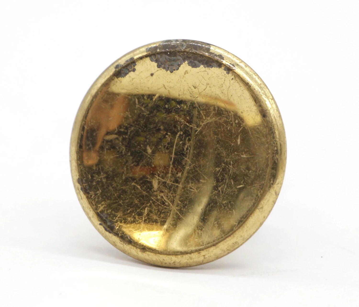 Pair Of Vintage 1.5 In. Polished Brass Cabinet Drawer Knobs 5 Pair Of Vintage 1.5 In. Polished Brass Cabinet Drawer Knobs - Image 3