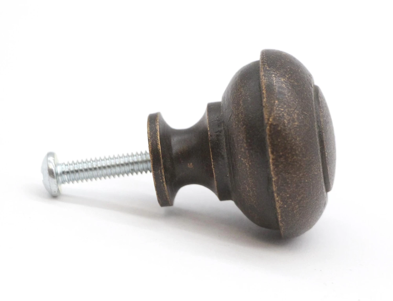 Vintage 1.375 In. Concentric Darkened Cast Brass Cabinet Drawer Knob 5 Vintage 1.375 In. Concentric Darkened Cast Brass Cabinet Drawer Knob - Image 3