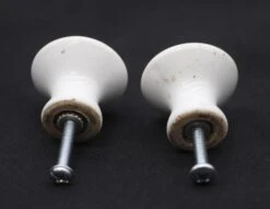 Pair Of 1.25 In. White Ceramic Round Drawer Cabinet Knobs 7 Pair Of 1.25 In. White Ceramic Round Drawer Cabinet Knobs -OGT Sale Store cabinet furniture knobs for sale q287688