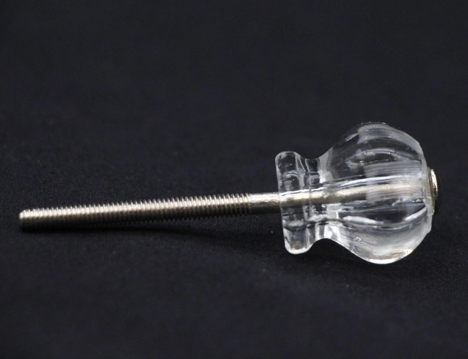 Vintage 0.875 In. Hexagon Clear Glass Cabinet Drawer Knob 5 Vintage 0.875 In. Hexagon Clear Glass Cabinet Drawer Knob - Image 3