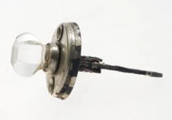 Antique Classic Hexagon Glass With Plate Cabinet Knob 7 Antique Classic Hexagon Glass With Plate Cabinet Knob -OGT Sale Store cabinet furniture knobs l197600