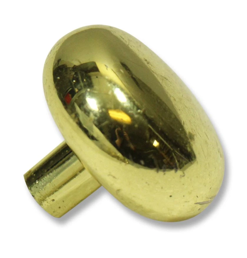Vintage 1.25 In. Polished Brass Drawer Cabinet Knob 4 Vintage 1.25 In. Polished Brass Drawer Cabinet Knob - Image 2