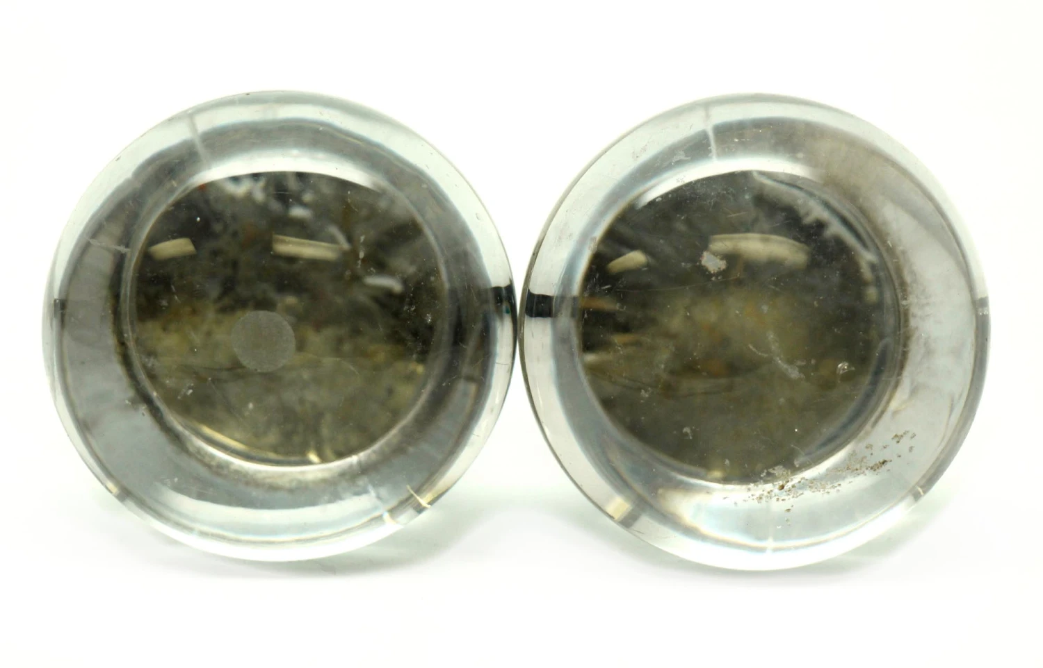 Pair Of Vintage 2.25 In. Fixed Base Glass Drawer Cabinet Knobs 4 Pair Of Vintage 2.25 In. Fixed Base Glass Drawer Cabinet Knobs - Image 2