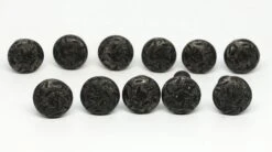 Arts & Crafts Round Black 1 In. Hammered Drawer Cabinet Knob 8 Arts & Crafts Round Black 1 In. Hammered Drawer Cabinet Knob -OGT Sale Store cabinet furniture knobs n242483