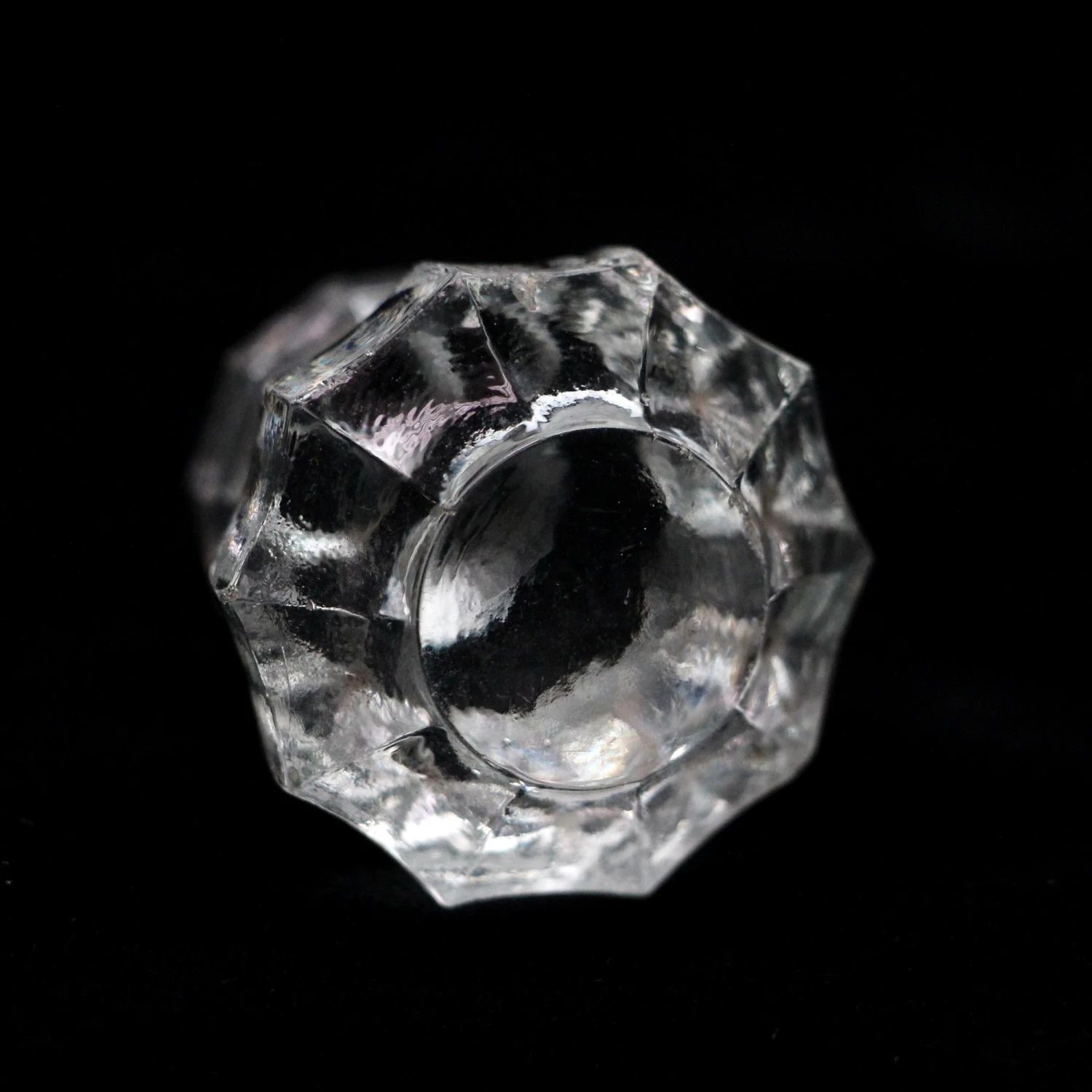 Vintage Fluted 2 In. Clear Glass Screw Back Drawer Cabinet Knob 4 Vintage Fluted 2 In. Clear Glass Screw Back Drawer Cabinet Knob - Image 2