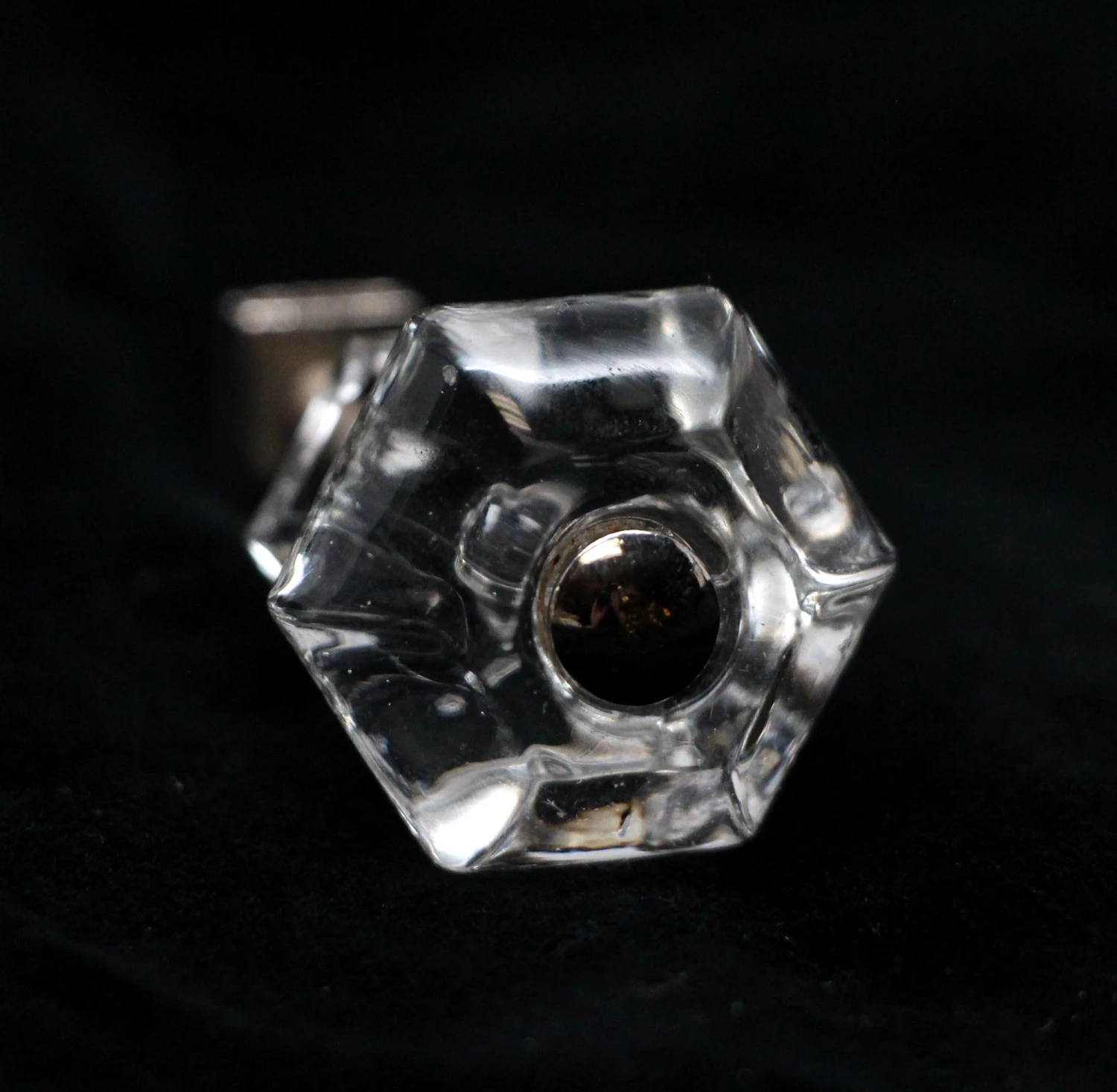 Vintage 1.25 In. Clear Glass Cabinet Drawer Knob 4 Vintage 1.25 In. Clear Glass Cabinet Drawer Knob - Image 2