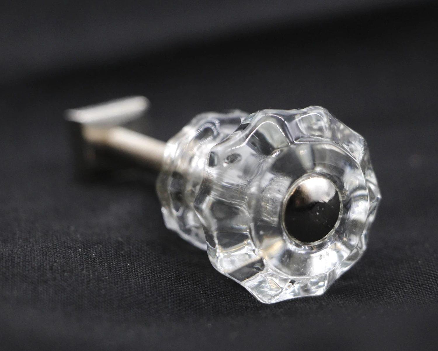 Vintage 1 In. Faceted Glass Drawer Cabinet Knob 4 Vintage 1 In. Faceted Glass Drawer Cabinet Knob - Image 2