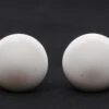 Pair Of 1.25 In. White Ceramic Round Drawer Cabinet Knobs
