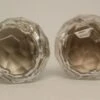 Pair Of Ball Faceted 1.5 In. Clear Glass Drawer Cabinet Knobs