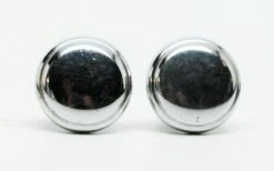 Pair Of Round Chrome 1.25 In. Drawer Cabinet Knobs