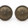 Pair Of Vintage 1.5 In. Floral Brass Drawer Knobs 1 Pair Of Vintage 1.5 In. Floral Brass Drawer Knobs -OGT Sale Store cabinet furniture knobs pair of vintage 15 in floral brass drawer knobs q287205