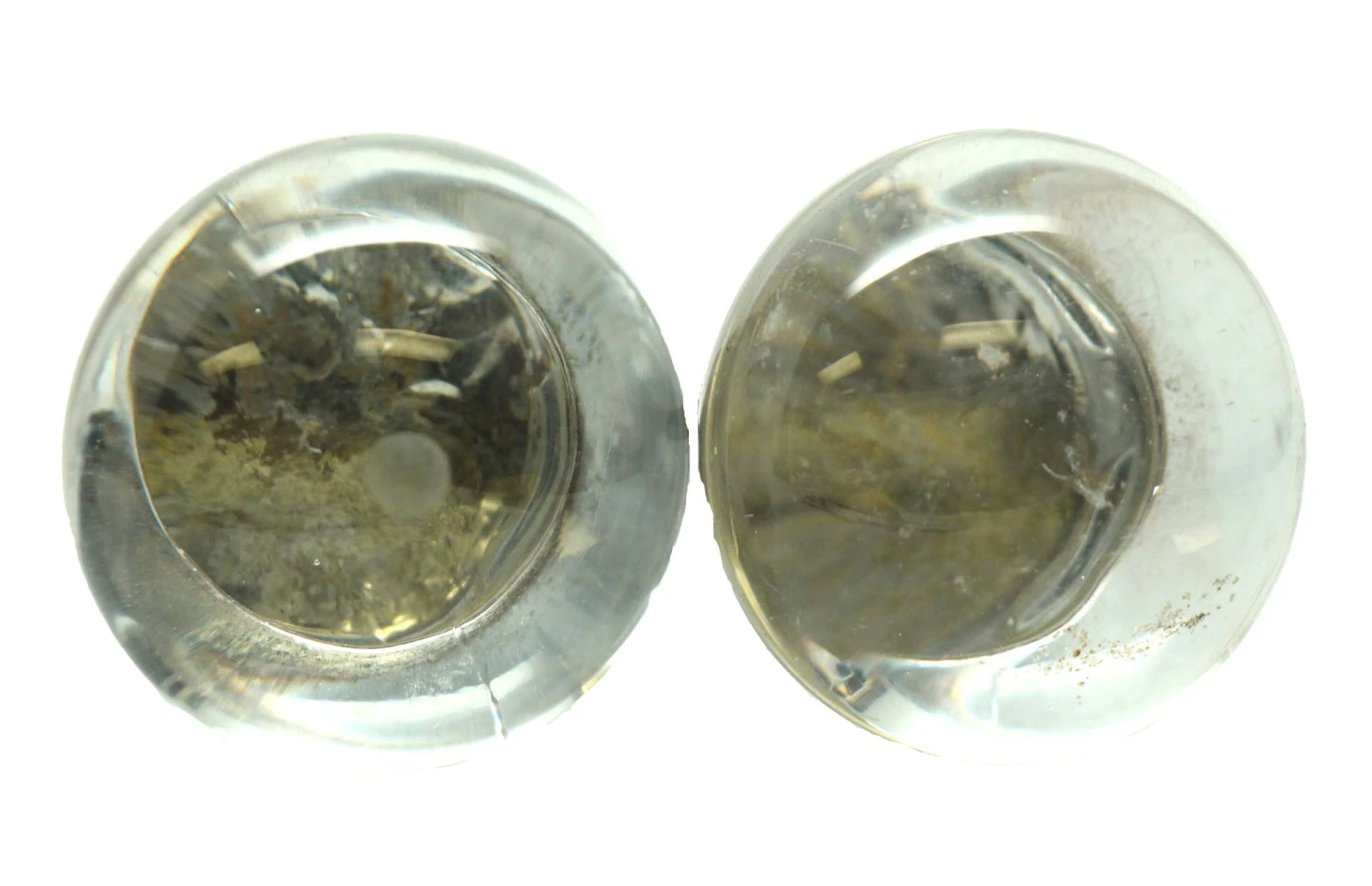 Pair Of Vintage 2.25 In. Fixed Base Glass Drawer Cabinet Knobs 3 Pair Of Vintage 2.25 In. Fixed Base Glass Drawer Cabinet Knobs