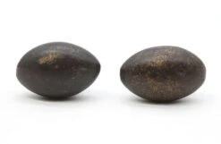 Pair Of Vintage Oval Dark Brass Cabinet Drawer Knobs