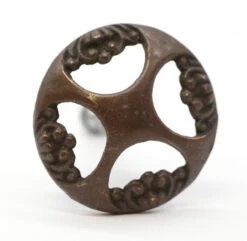 Pair Of Vintage 1.5 In. Cut Out Brass Drawer Cabinet Knobs 8 Pair Of Vintage 1.5 In. Cut Out Brass Drawer Cabinet Knobs -OGT Sale Store cabinet furniture knobs q282638