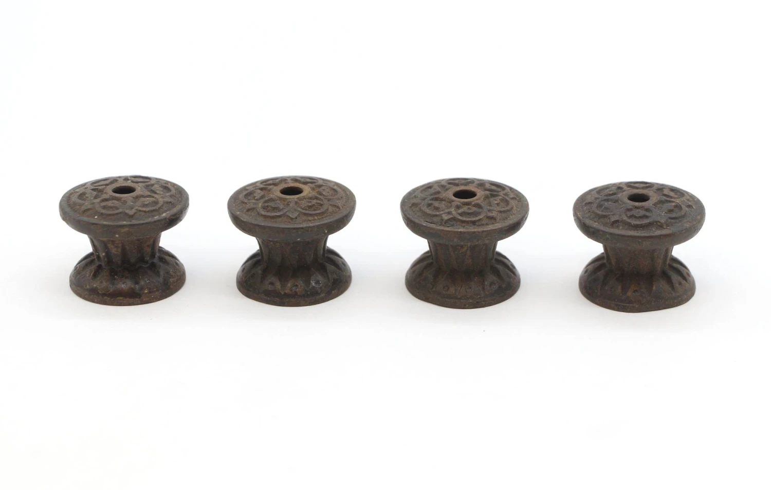 Set Of 4 Victorian Cast Iron Shutter Cabinet Knobs 4 Set Of 4 Victorian Cast Iron Shutter Cabinet Knobs - Image 2