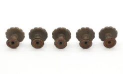 Set Of Vintage 1 In. Brass Floral Cabinet Drawer Knobs -OGT Sale Store cabinet furniture knobs q286336