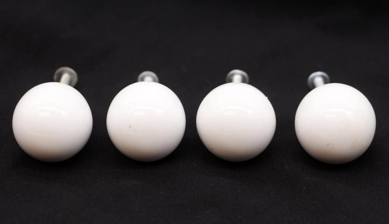 Set Of 4 White Ceramic Ball Drawer Cabinet Knobs 4 Set Of 4 White Ceramic Ball Drawer Cabinet Knobs - Image 2