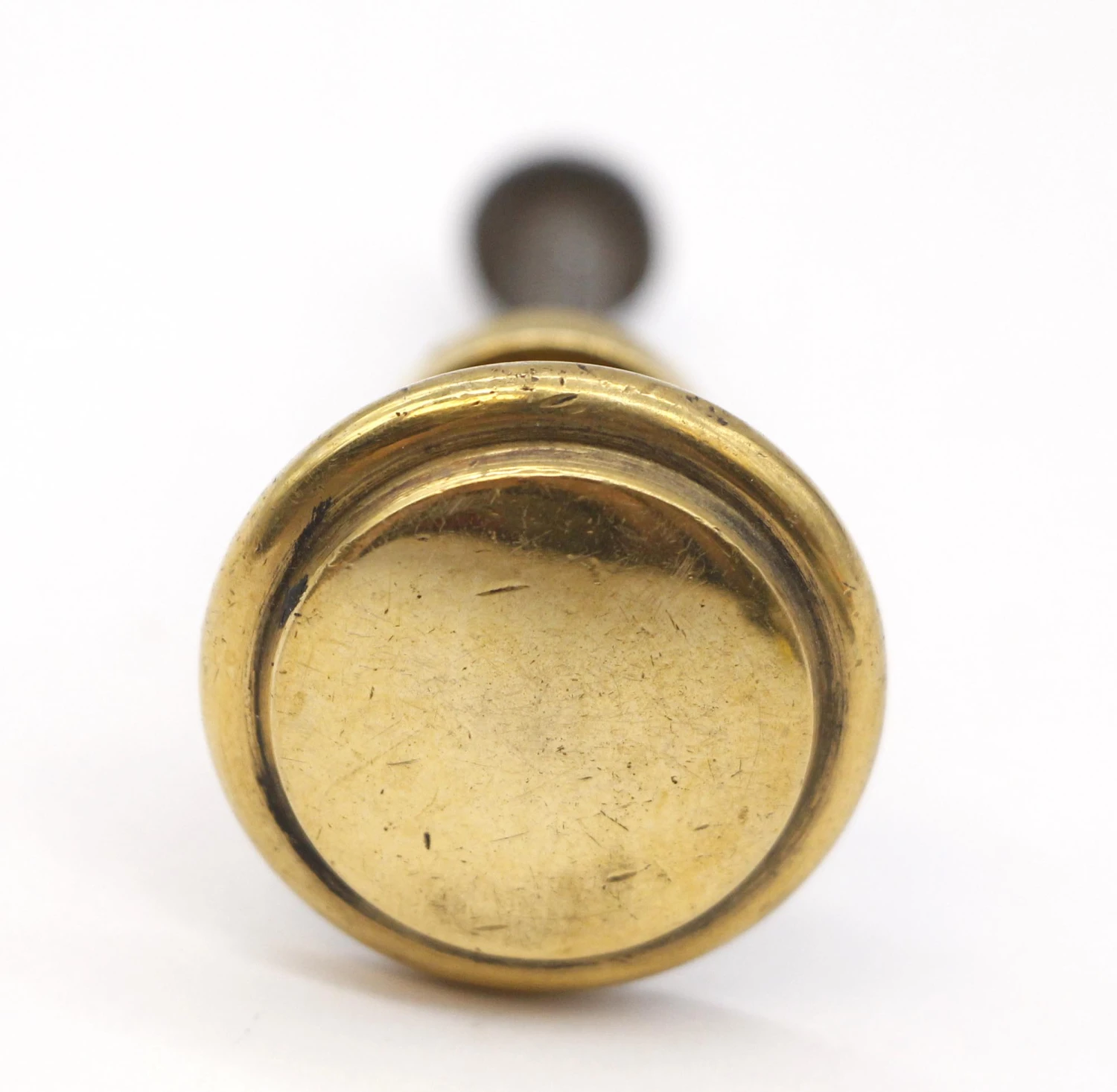 Vintage 1 In. Concentric Polished Brass Cabinet Knob 4 Vintage 1 In. Concentric Polished Brass Cabinet Knob - Image 2