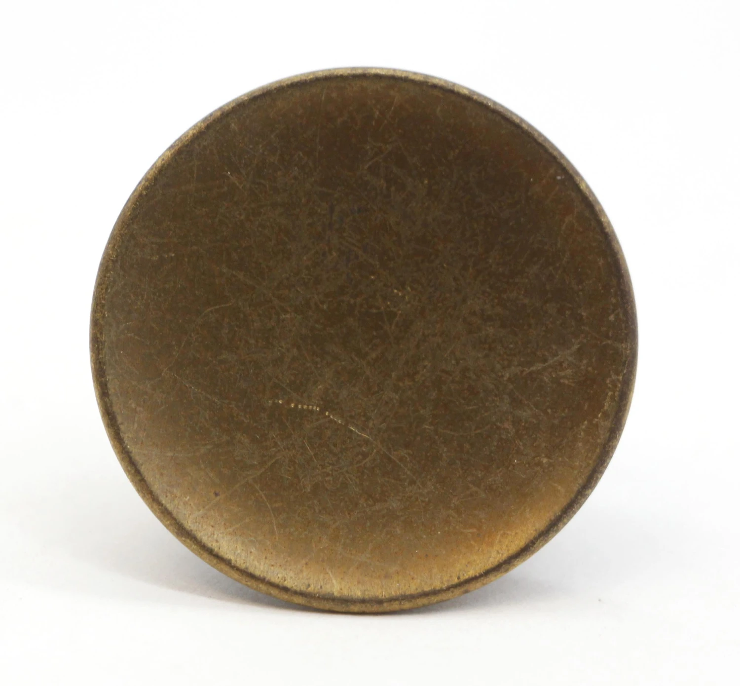 Mid Century 1.5 In. Concave Brass Plated Steel Cabinet Drawer Knob 4 Mid Century 1.5 In. Concave Brass Plated Steel Cabinet Drawer Knob - Image 2