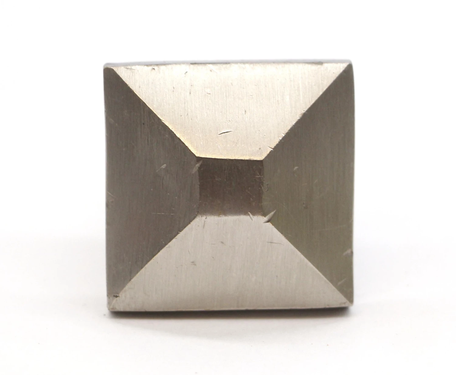 Vintage 1.25 In. Brushed Nickeled Brass Cabinet Knob 4 Vintage 1.25 In. Brushed Nickeled Brass Cabinet Knob - Image 2