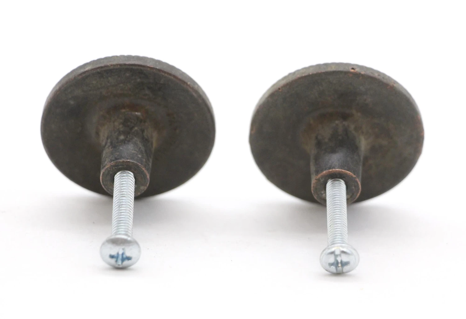 Pair Of Vintage 1.375 In. Concentric Brass Cabinet Drawer Knobs 4 Pair Of Vintage 1.375 In. Concentric Brass Cabinet Drawer Knobs - Image 2