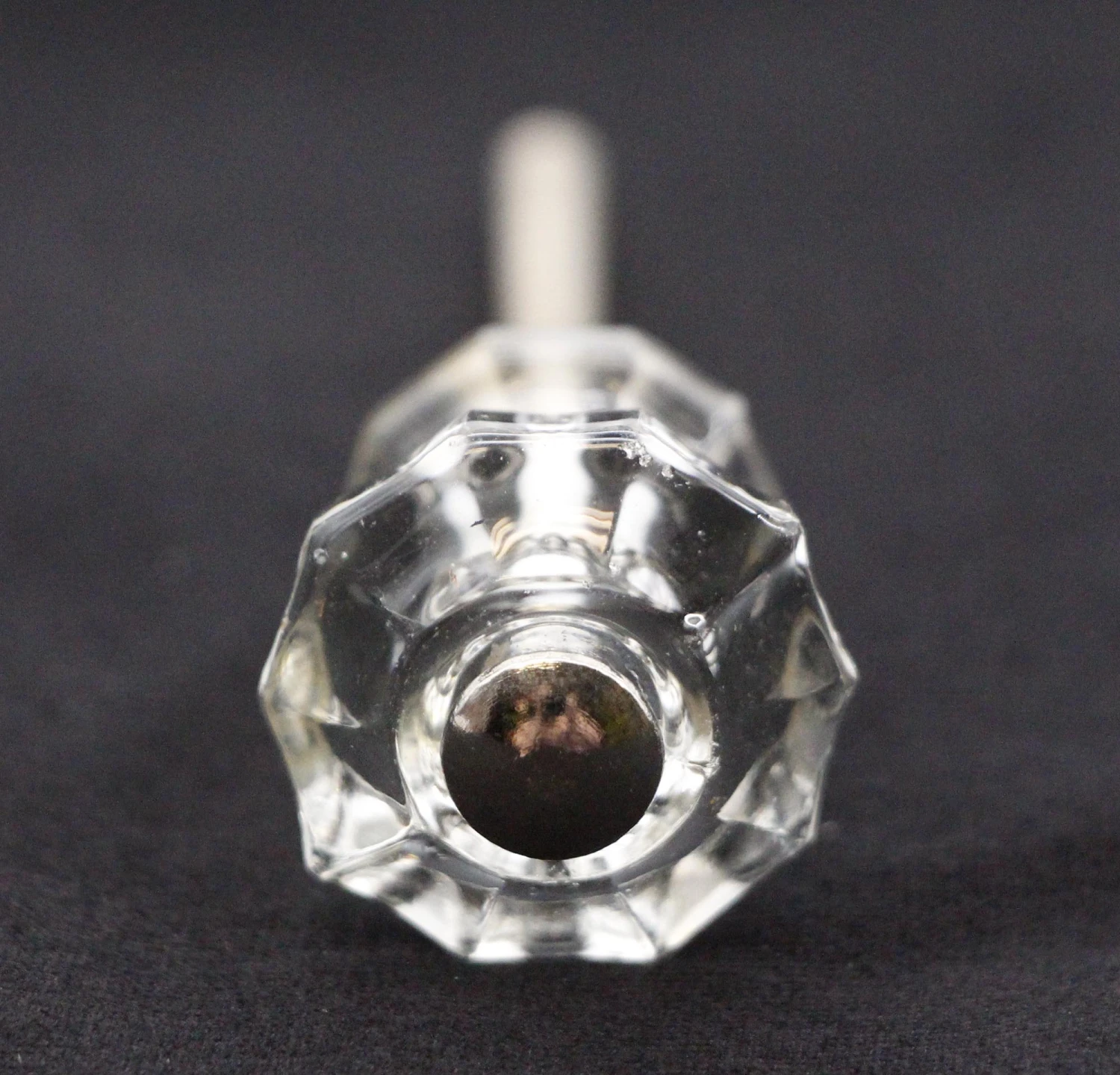 Vintage 0.875 In. Fluted Clear Glass Drawer Cabinet Knob 4 Vintage 0.875 In. Fluted Clear Glass Drawer Cabinet Knob - Image 2