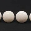 Set Of 1.25 In. Crackled Off White Ceramic Cabinet Drawer Knobs