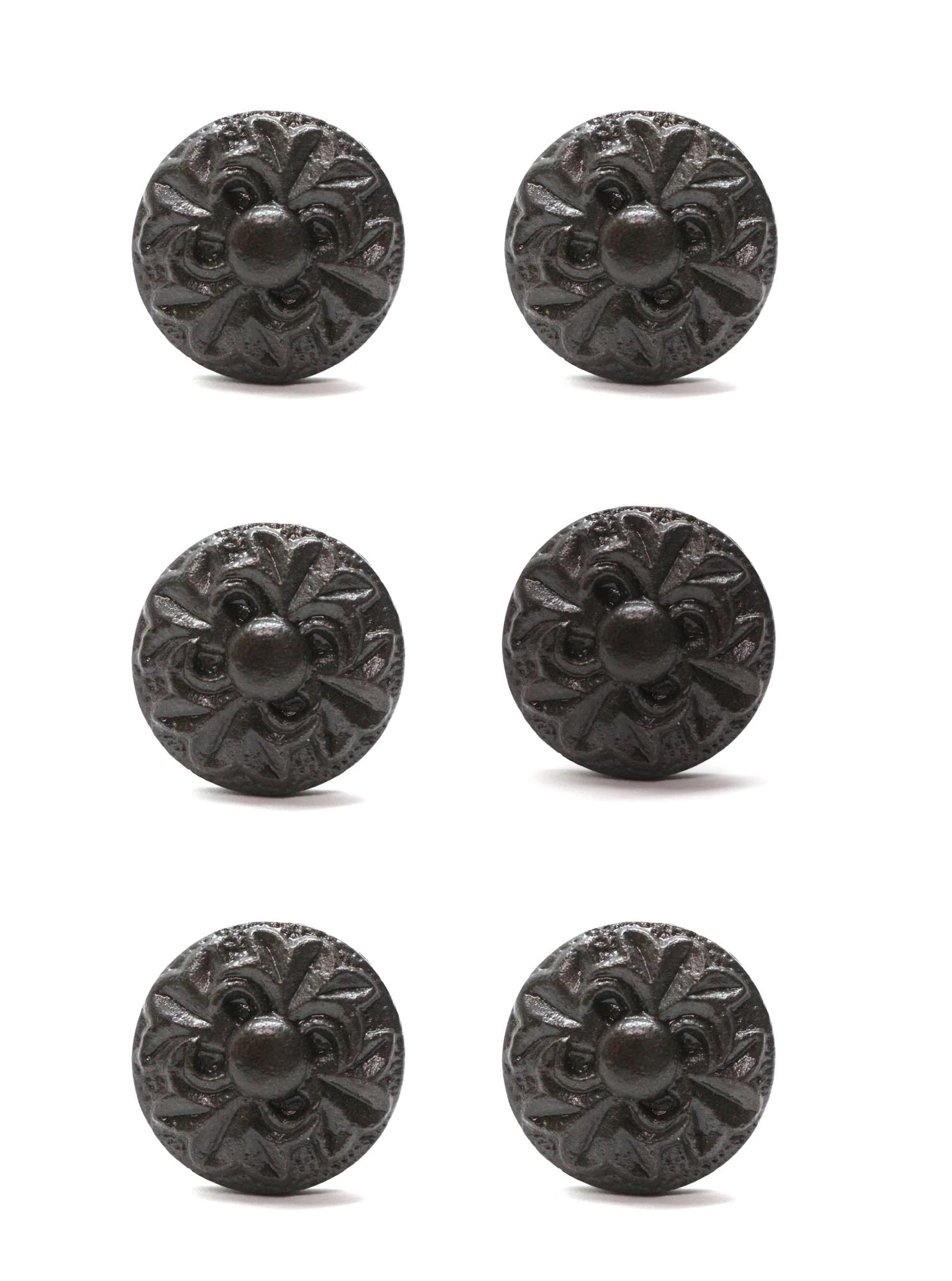 Set Of 6 Newly Made 4 Fold Cast Iron Cabinet Or Drawer Pulls 3 Set Of 6 Newly Made 4 Fold Cast Iron Cabinet Or Drawer Pulls
