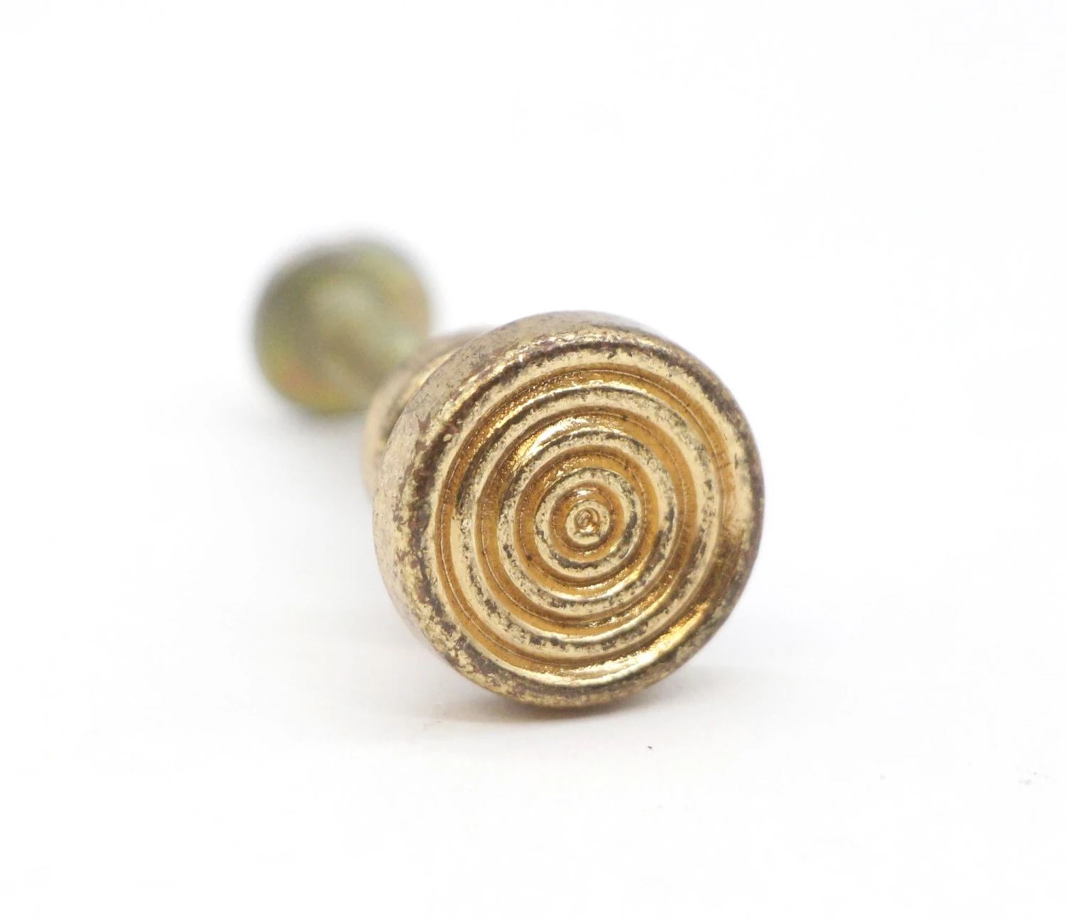 Vintage 0.625 In. Brass Concentric Cabinet Drawer Knob 3 Vintage 0.625 In. Brass Concentric Cabinet Drawer Knob