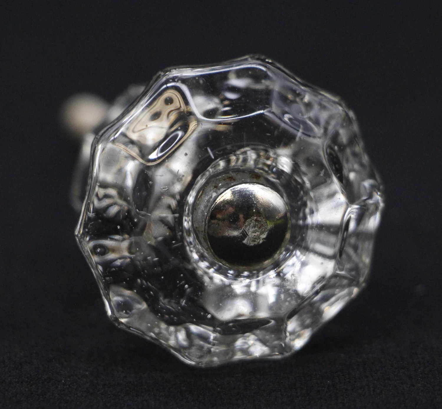 Vintage 1.125 In. Clear Fluted Glass Cabinet Drawer Knob 3 Vintage 1.125 In. Clear Fluted Glass Cabinet Drawer Knob