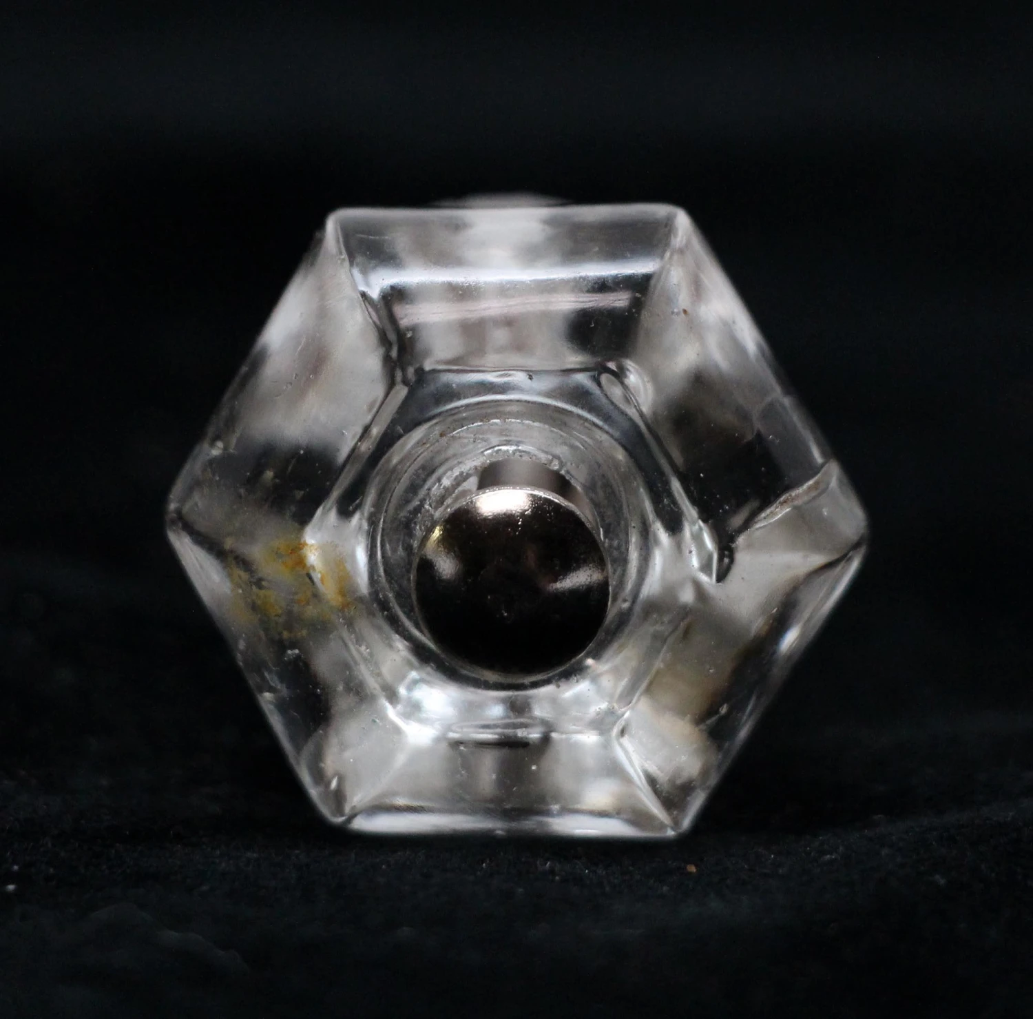 Vintage 1.125 In. Hexagon Glass Drawer Cabinet Knob 3 Vintage 1.125 In. Hexagon Glass Drawer Cabinet Knob
