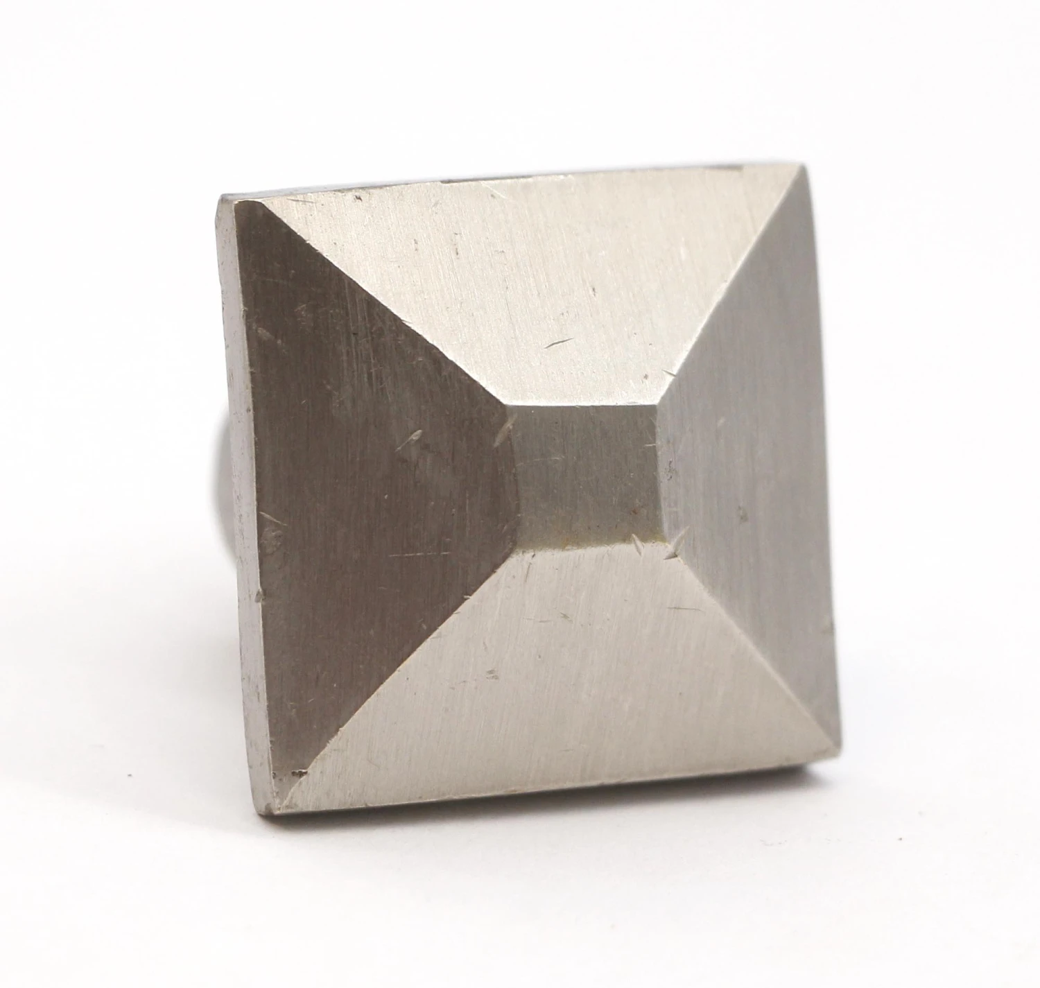 Vintage 1.25 In. Brushed Nickeled Brass Cabinet Knob 3 Vintage 1.25 In. Brushed Nickeled Brass Cabinet Knob