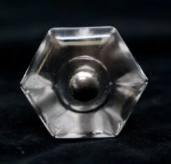 Vintage 1.25 In. Hexagon Glass Drawer Cabinet Knob