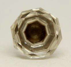Vintage 1.375 In. Clear Cut Crystal Drawer Cabinet Knob
