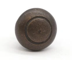 Vintage 1.375 In. Concentric Darkened Cast Brass Cabinet Drawer Knob