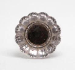 Vintage 1.5 In. Flower Glass Drawer Cabinet Knob