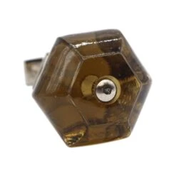 Vintage 1.75 In. Dark Amber Drawer Cabinet Knob