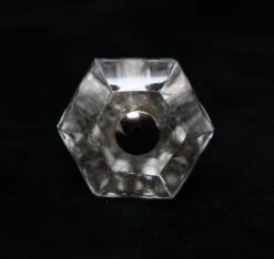 Vintage Clear Glass 1.125 In. Cabinet Drawer Knob