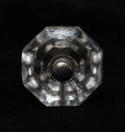 Vintage Clear Glass 1.25 In. Cabinet Drawer Hexagon Knob
